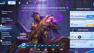 pakai cara ini mudah untuk mendapatkan skin Zhou Yu gratis. NO RIBET