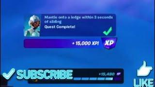 Mantle onto a Ledge within 3 seconds of Sliding - Fortnite