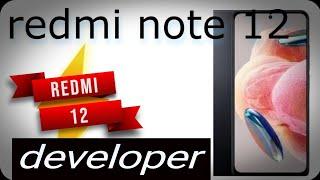 Redmi Note 12 developer setting on