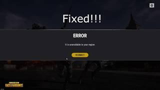 It is unavailable in your region PUBG Lite PC SOLVED