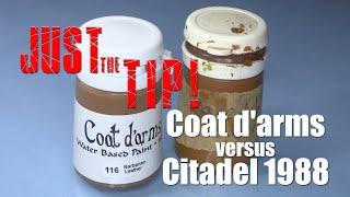 Miniature Paint Comparison Coat dArms versus Citadel 1988