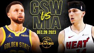 Golden State Warriors vs Miami Heat Full Game Highlights  December 28 2023  FreeDawkins