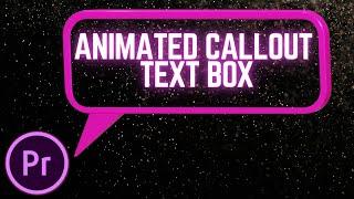 How to Make Animated Callout Text Box Premiere Pro  Premiere Pro Tutorials