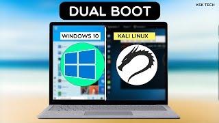 Dual Boot WINDOWS 10 and KALI LINUX  Easily  STEP BY STEP GUIDE