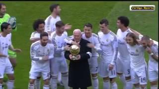 EpicRonaldo gives Ballon DOr to Alfredo Di Stefano Real Madrid Vs Granada 25012014