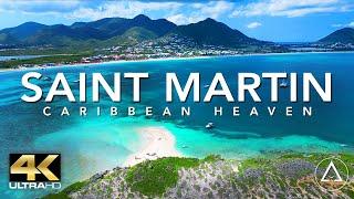 SAINT MARTIN - SINT MAARTEN IN 4K DRONE FOOTAGE ULTRA HD - Beautiful Island Landscapes Footage UHD