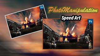 War Game Interface Photo Manipulation Photoshop Speed Art Tutorial