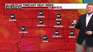 Heat and storm chances return this weekend for the stateline