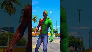 GTA V HULK HELPS TEAM SPIDER-MAN ESCAPE ANGRY TIGERS   #shorts