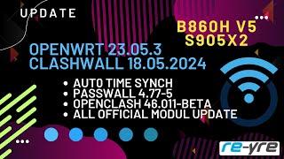 OpenWrt 23.05.3 Stable Clash-Wall 18.05.2024 For B860H V5 Support  REYRE-WRT