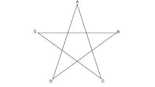 How to draw a five pointed star