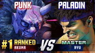 SF6 ▰ PUNK #1 Ranked Akuma vs PALADIN Ryu ▰ High Level Gameplay