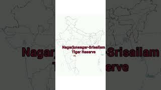 Nagarjunsagar-Srisailam Tiger Reserve in map of Bharat