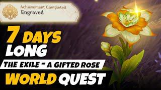 The Exile a Gifted Roses Quest - 7 Days Long  Achievement  Engraved  Genshin Impact 3.1