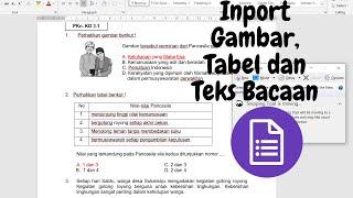 MemasukanMemindahkan Tabel dan Diagram dari Soal kedalam Google Form menggunakan Snipping Tool