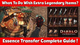 What To Do With Extra Legendary Items In Diablo Immortal Essence Transfer Guide