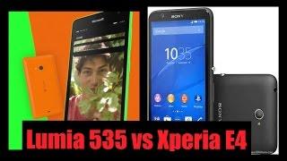 Microsoft Lumia 535 vs Sony Xperia E4 Spec Comparison