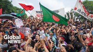 Bangladesh protests Angry demonstrators demand PM Hasinas resignation