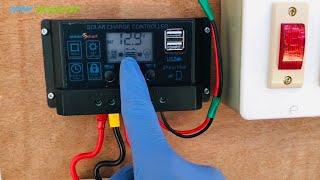 How to Install Solar Inverter  Off-grid Solar Power System  12V Battery  100W Panel