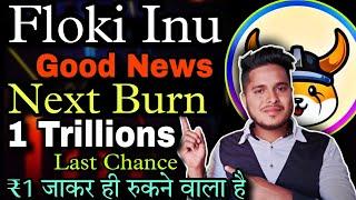 Floki Inu Next BURN 1 TRILLIONS ₹1 पार होगा  Floki Inu Coin News Today  Shiba lnu  Crypto News
