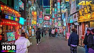 Shinjuku night walk in Tokyo Japan • 4K HDR