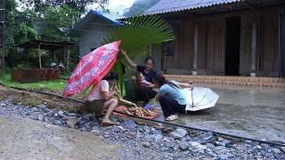 single mother - making money in the rain - thank you daughter