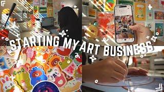 How I Started My Art Business  Making Stickers Prepping for Launch & Tips to Get Started
