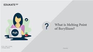 What is Melting Point of Beryllium?