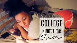 College Night Time Routine  Natural Hair + Skincare