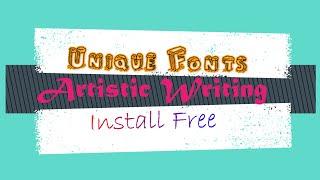 Unique Fonts decorate your fonts install free from Hibaz cosmos