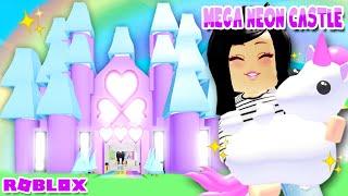 *NEW* MEGA NEON UNICORN CASTLE  Adopt Me Roblox Glitch TOUR