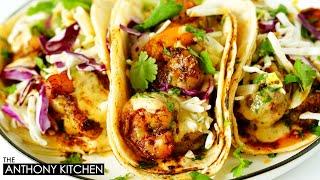 20-Minute Shrimp Tacos With THE BEST Shrimp Taco Sauce