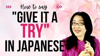 How to say Give it a try in Japanese