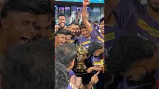 Adding KKR’s name to the TATA IPL Trophy for the 3rd time  #KnightsTV