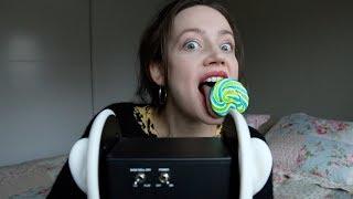 ASMR Intense Mouth Sounds  Eating A Lollipop  Ear To Ear Binaural  Whisper