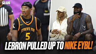 LeBron and Melo Pulled up to EYBL  Bryce James Kiyan Anthony Tyran Stokes & MORE