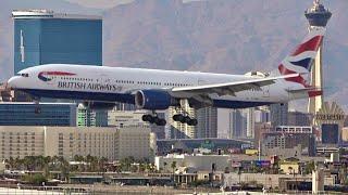 140 planes in 80 min  LAS VEGAS Airport Plane Spotting  Rush hour  Close up  Landing  Take off