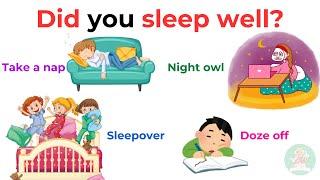 Did you sleep well?  Phrasal Verbs  Action Verbs For Beginner Daily English  English Sentences