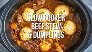 Slow Cooker Beef Stew and Dumplings  Supergolden Bakes