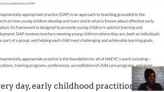 A quick introduction to Developmentally Appropriate Practices 1