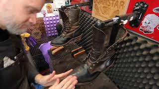 BEAUTIFUL CHIPPEWA BOOTS CLEANING ASMR