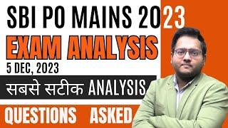 SBI PO Mains Analysis 2023  SBI PO Mains Review 2023  SBI PO Mains 2023 Memory Based  Harshal Sir