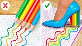 TOO COOL FOR SCHOOL? Smart DIY School Crafts And Genius Hacks