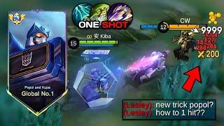 GOODBYE PRO LESLEY 1 HIT  THIS POPOL BRUTAL BUILD WILL MAKE LESLEY BRONZE IN RANKED GAME 