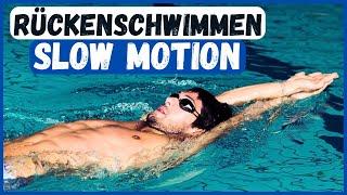 Rückenschwimmen in einzigartigen SLOW MOTION