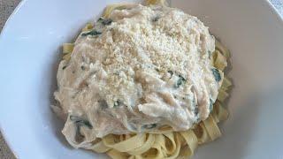 Crockpot Dinner Chicken Fettuccine Alfredo 6 Ingredients #easyrecipe #dinner #chicken