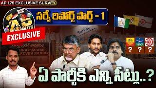 AP175  Exclusive Survey సర్వే రిపోర్ట్ - పార్ట్ 1 ఏ పార్టీకి ఎన్ని సీట్లు?  Ground Report - AP 175