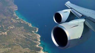 4K - Lufthansa Boeing 747-8 Approachlanding in Palma de Mallorca Airport PMI Business class