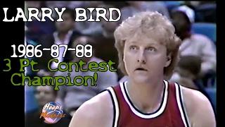 Larry Birds Legendary 1986-87-88 3 Point Contest Champion Highlights All Final Rounds