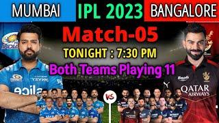 IPL 2023  Mumbai Indians vs Royal Challengers Bangalore Playing 11  RCB vs MI Playing 11 2023